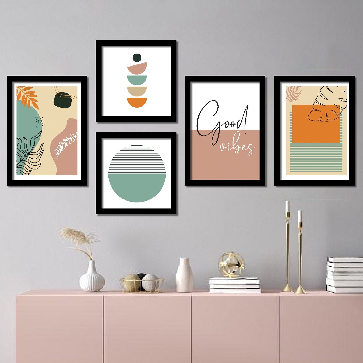 Modern Art Framed Wall Painting Poster for Living room Bedroom Office Gifts Home Decoration