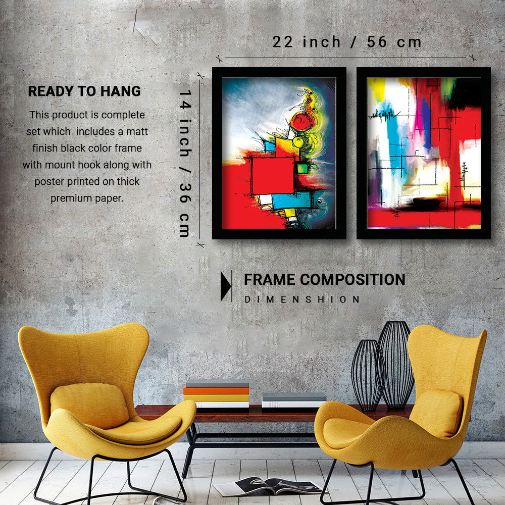 Modern Art Framed Wall Painting Poster for Living room Bedroom Office Gifts Home Decoration