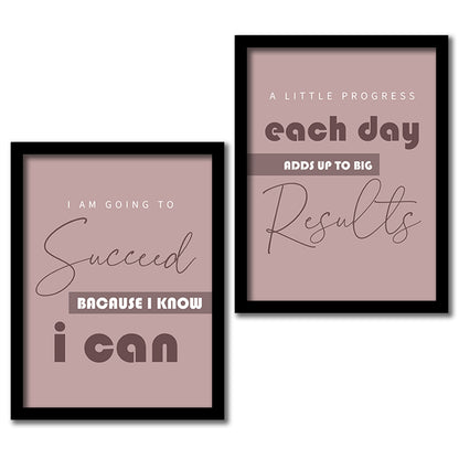 Motivational Wall Frames Posters Paintings For office study Room Home Decoration Set Of 2