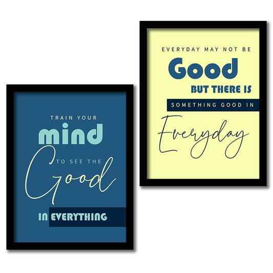 Motivational Wall Frames Posters Paintings For office study Room Home Decoration Set Of 2