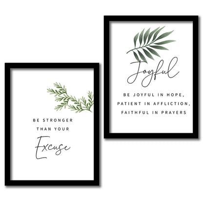 Motivational Wall Frames Posters Paintings For office study Room Home Decoration Set Of 2