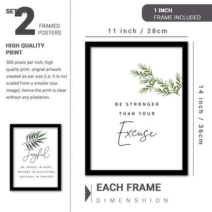 Motivational Wall Frames Posters Paintings For office study Room Home Decoration Set Of 2