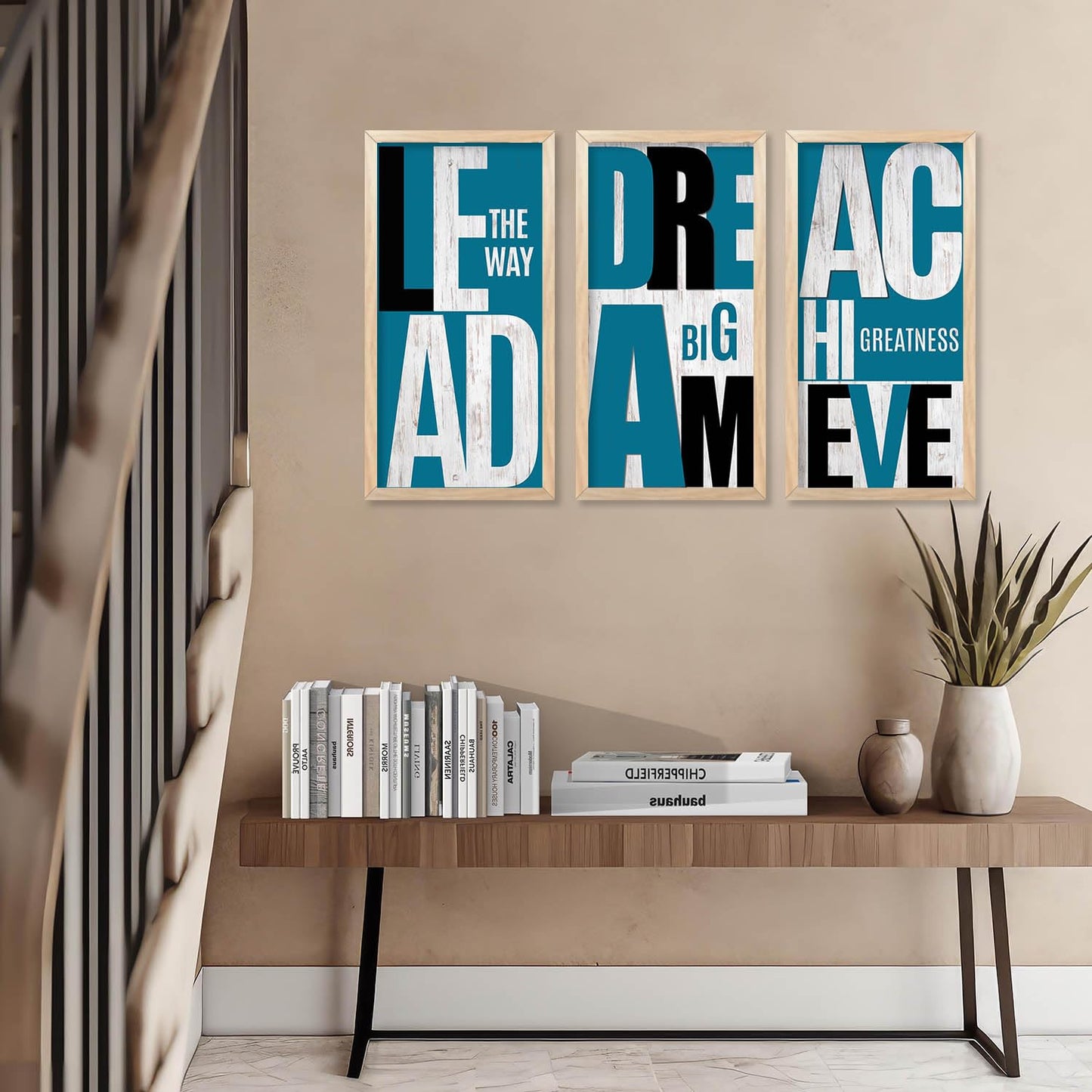 Motivational Quotes Posters with Frame for Home and Office Wall Decor