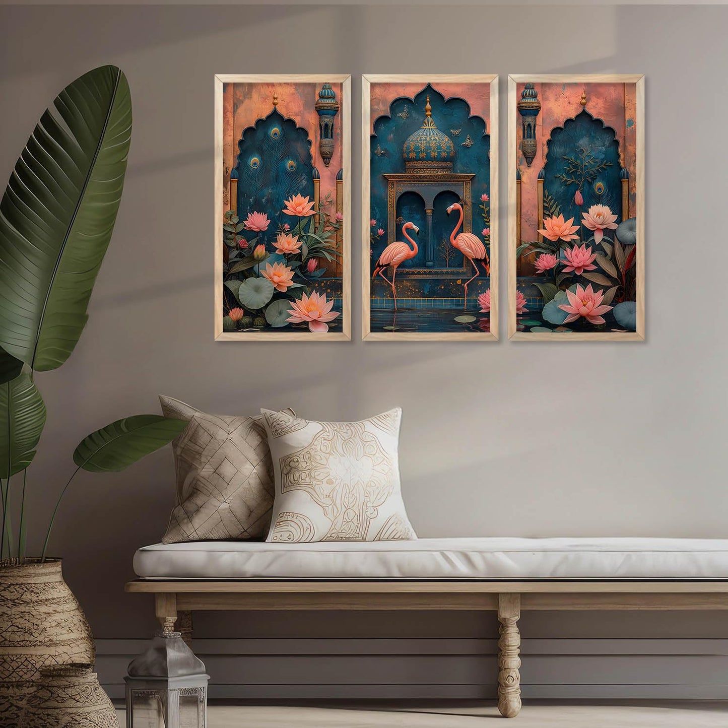 Vibrant Nature Inspired Art Posters with Frame for Home and Office Wall Decor