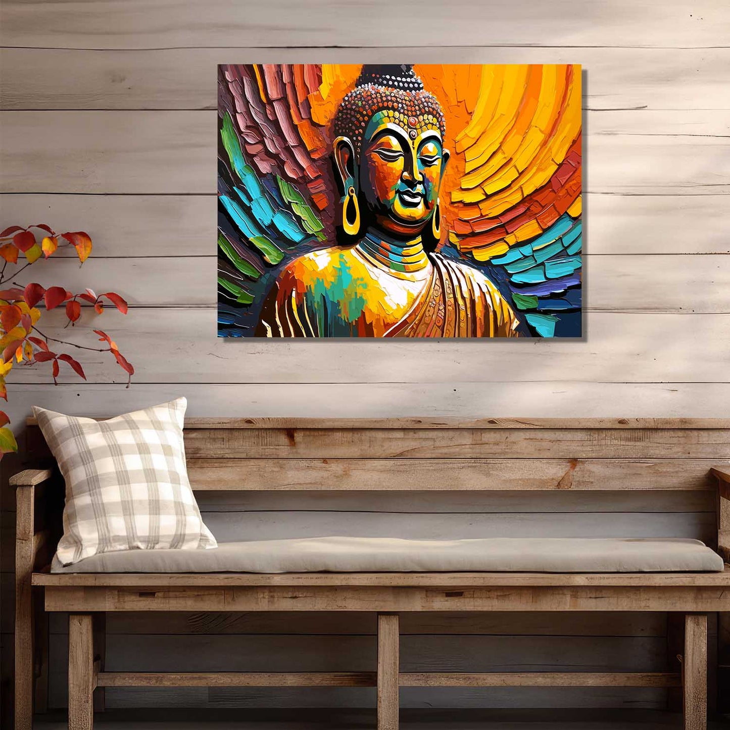 Buddha Art Canvas for Home and Office Wall Decor