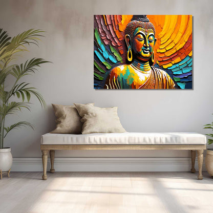 Buddha Art Canvas for Home and Office Wall Decor