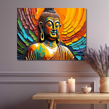 Buddha Art Canvas for Home and Office Wall Decor