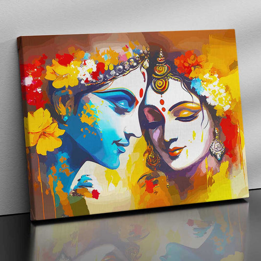 Radha Krishna Canvas Art for Home and Office Wall Decor