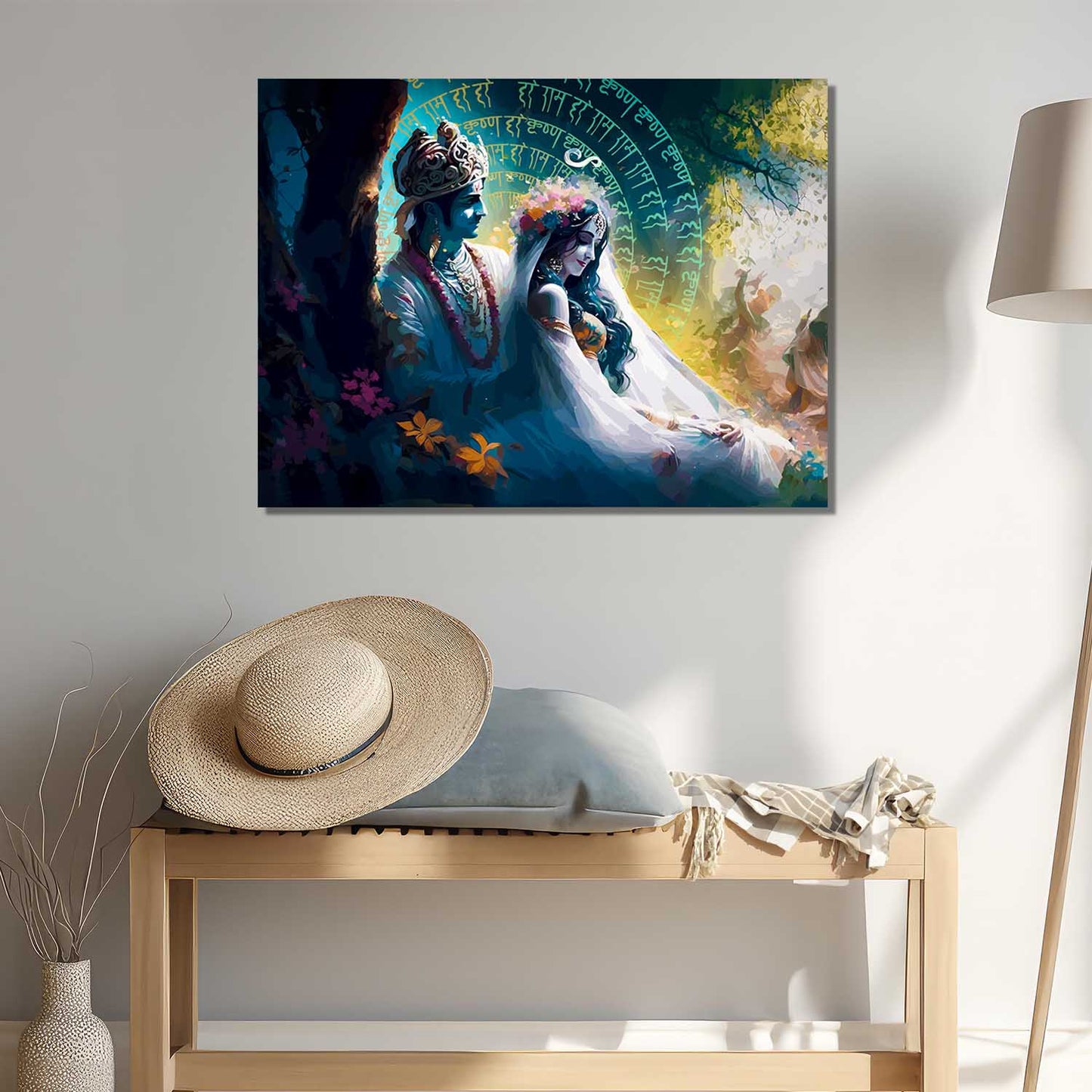 Radha Krishna Canvas Art for Home and Office Wall Decor