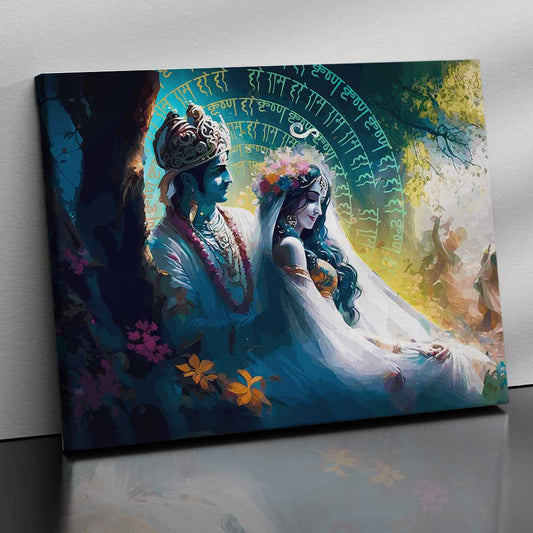 Radha Krishna Canvas Art for Home and Office Wall Decor