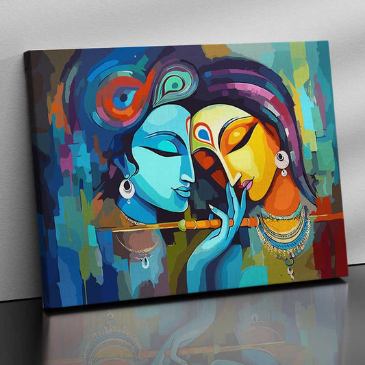 Radha Krishna Canvas Art for Home and Office Wall Decor