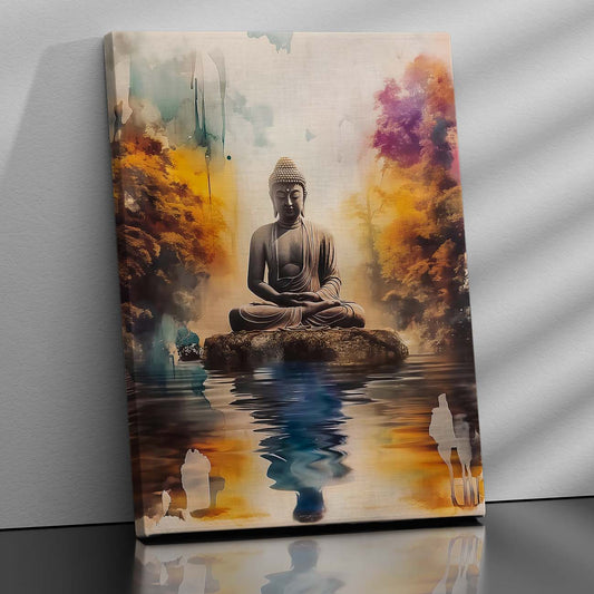 Buddha Art Canvas for Home and Office Wall Decor