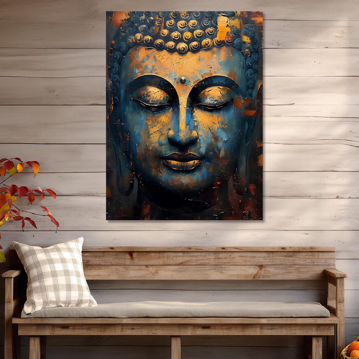 Buddha Art Canvas for Home and Office Wall Decor