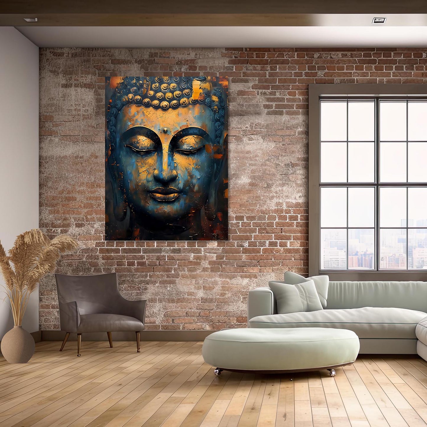 Buddha Art Canvas for Home and Office Wall Decor