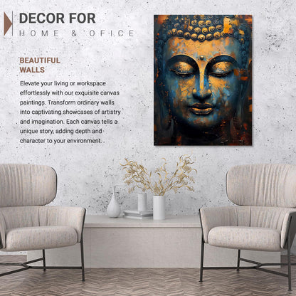 Buddha Art Canvas for Home and Office Wall Decor