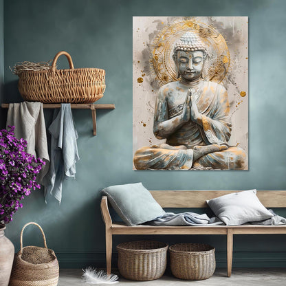 Buddha Art Canvas for Home and Office Wall Decor