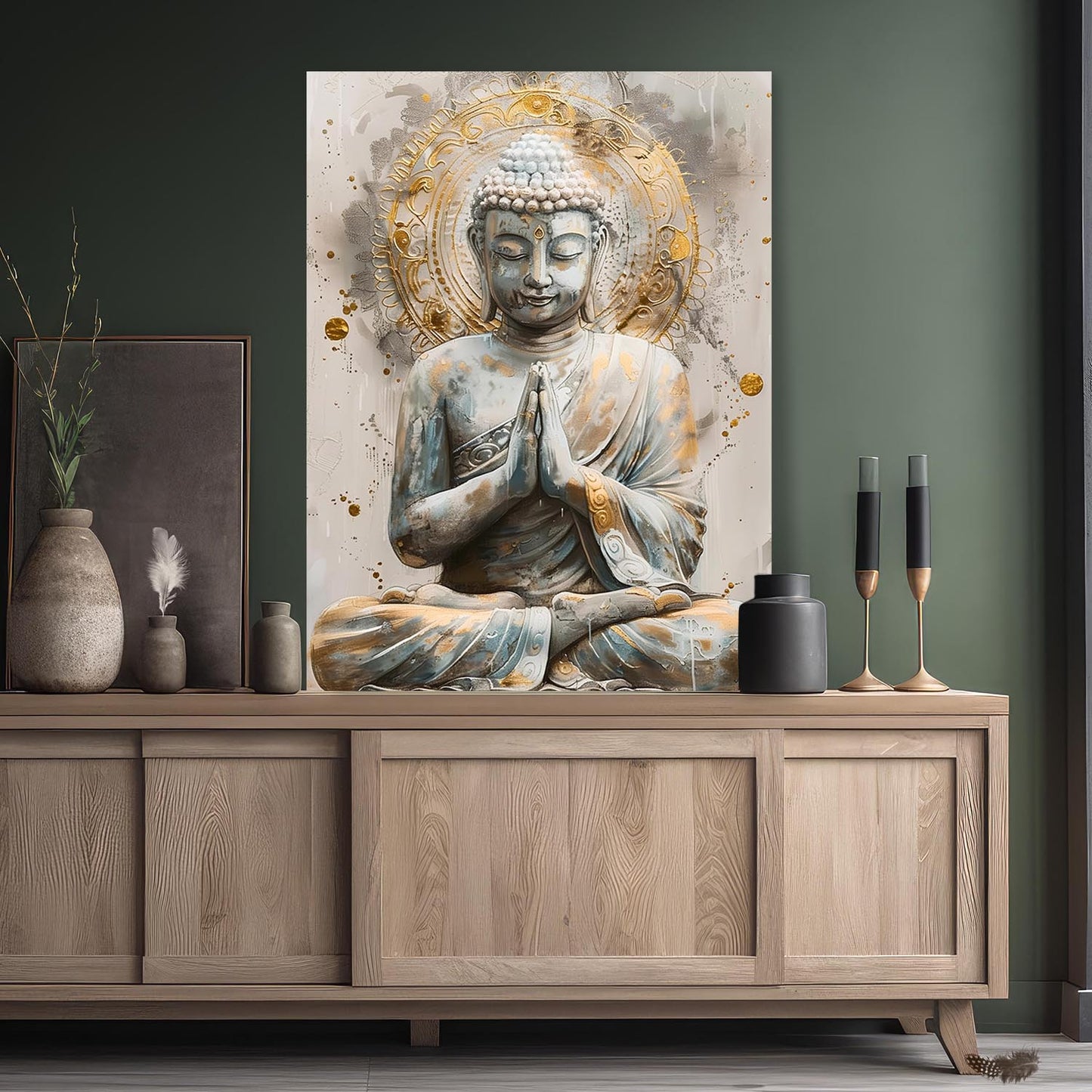 Buddha Art Canvas for Home and Office Wall Decor