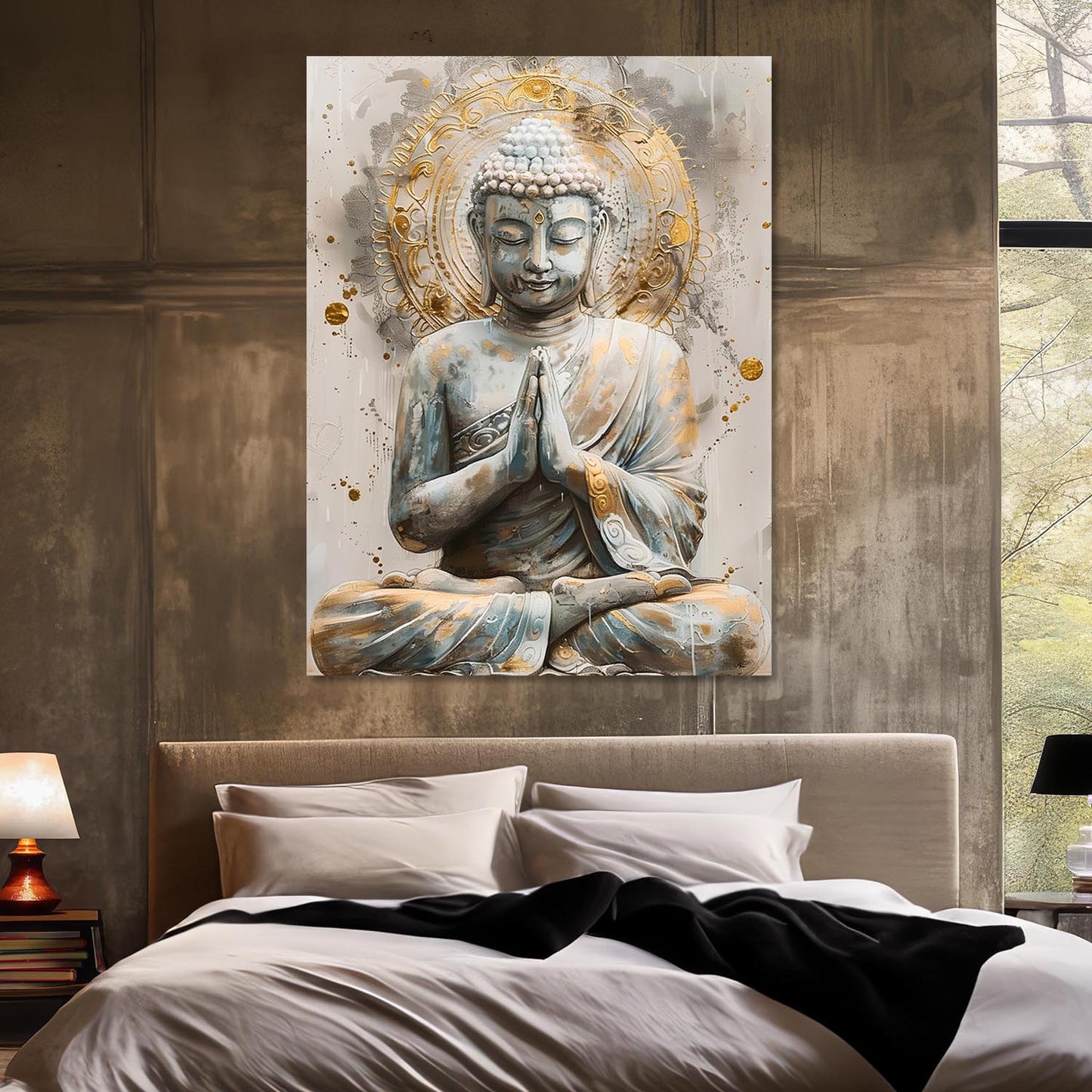 Buddha Art Canvas for Home and Office Wall Decor