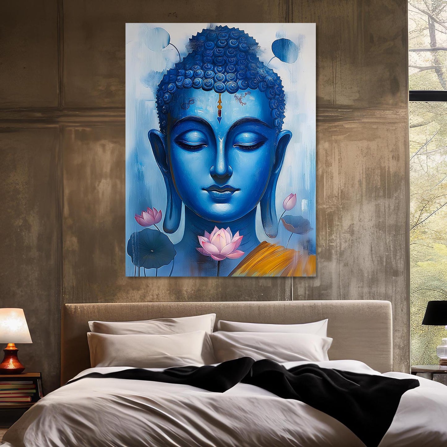 Buddha Art Canvas for Home and Office Wall Decor