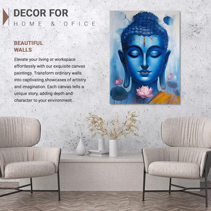 Buddha Art Canvas for Home and Office Wall Decor