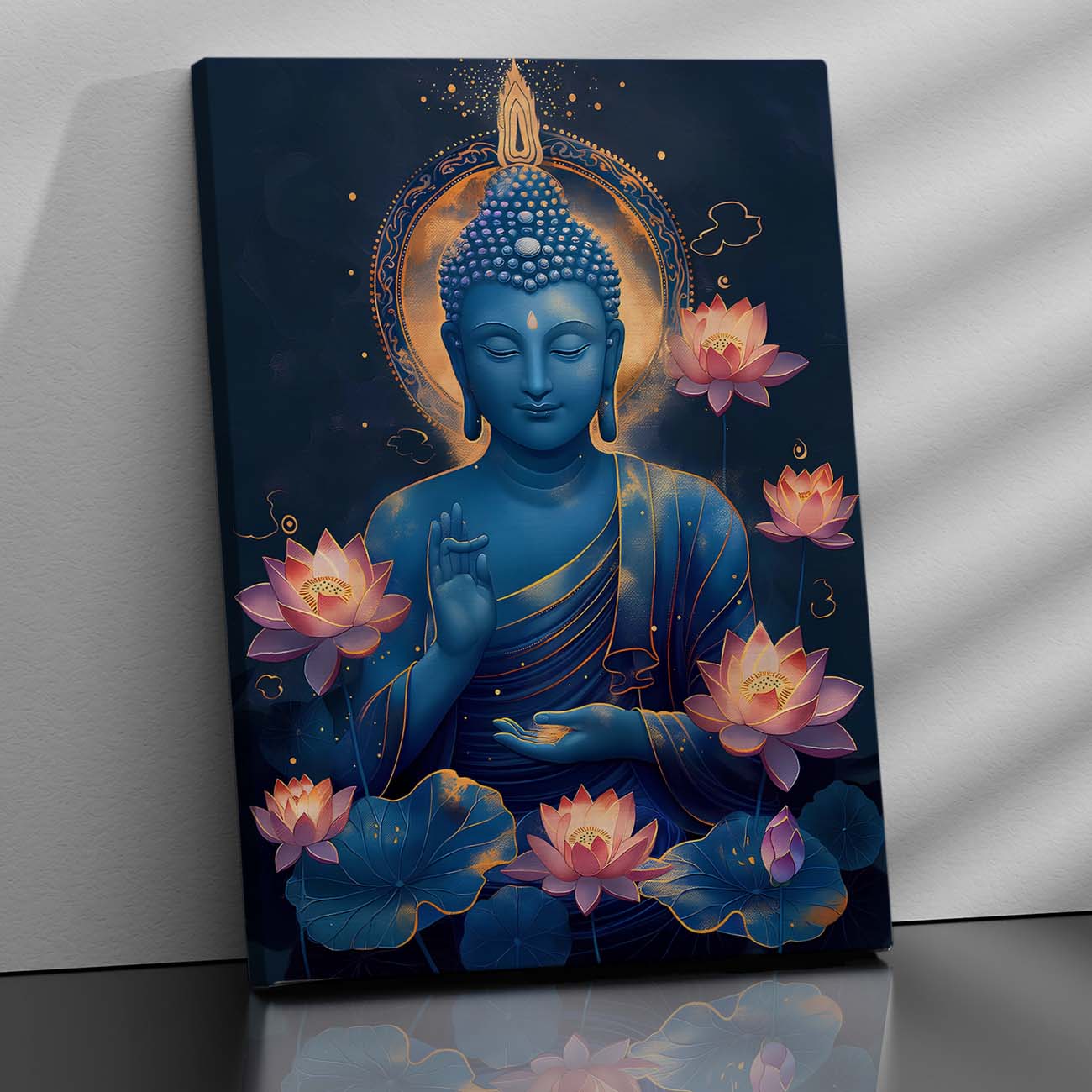 Buddha Art Canvas for Home and Office Wall Decor