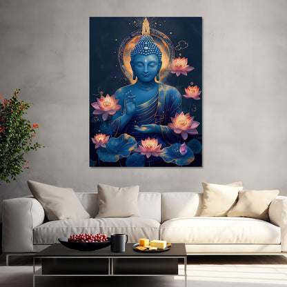 Buddha Art Canvas for Home and Office Wall Decor