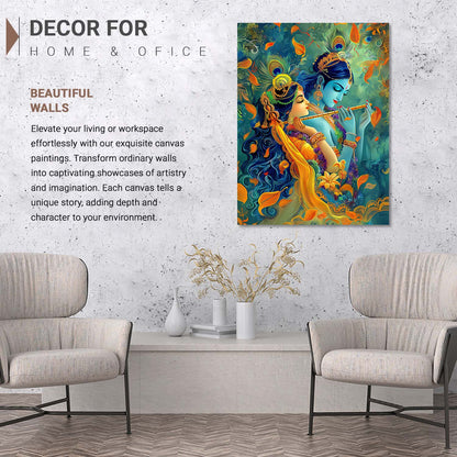 Radha Krishna Canvas Art for Home and Office Wall Decor