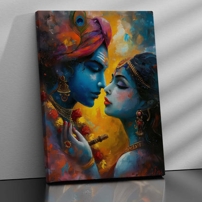 Radha Krishna Canvas Art for Home and Office Wall Decor