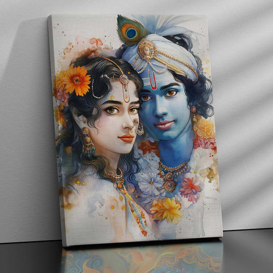 Radha Krishna Canvas Art for Home and Office Wall Decor