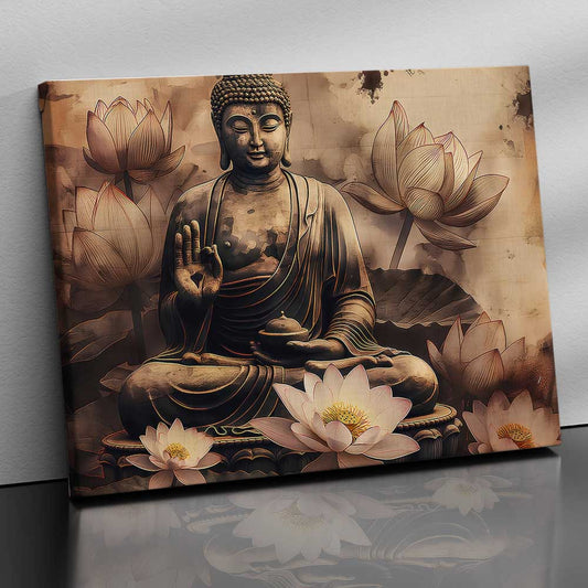 Buddha Art Canvas for Home and Office Wall Decor