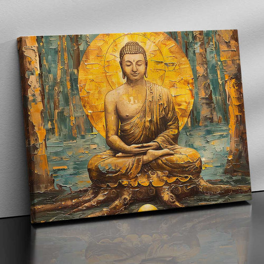 Buddha Art Canvas for Home and Office Wall Decor