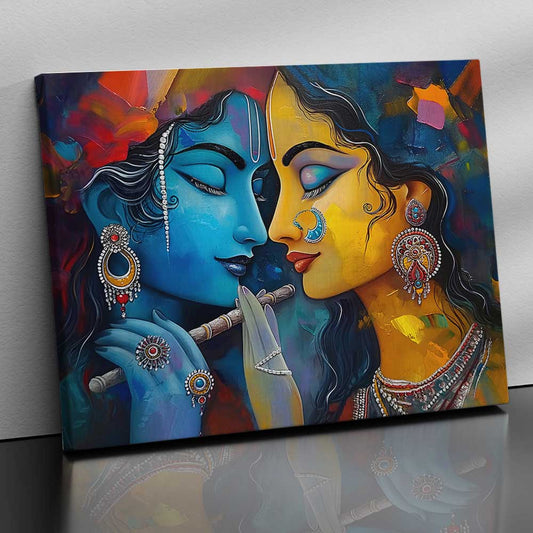 Radha Krishna Art Canvas for Home and Office Wall Decor