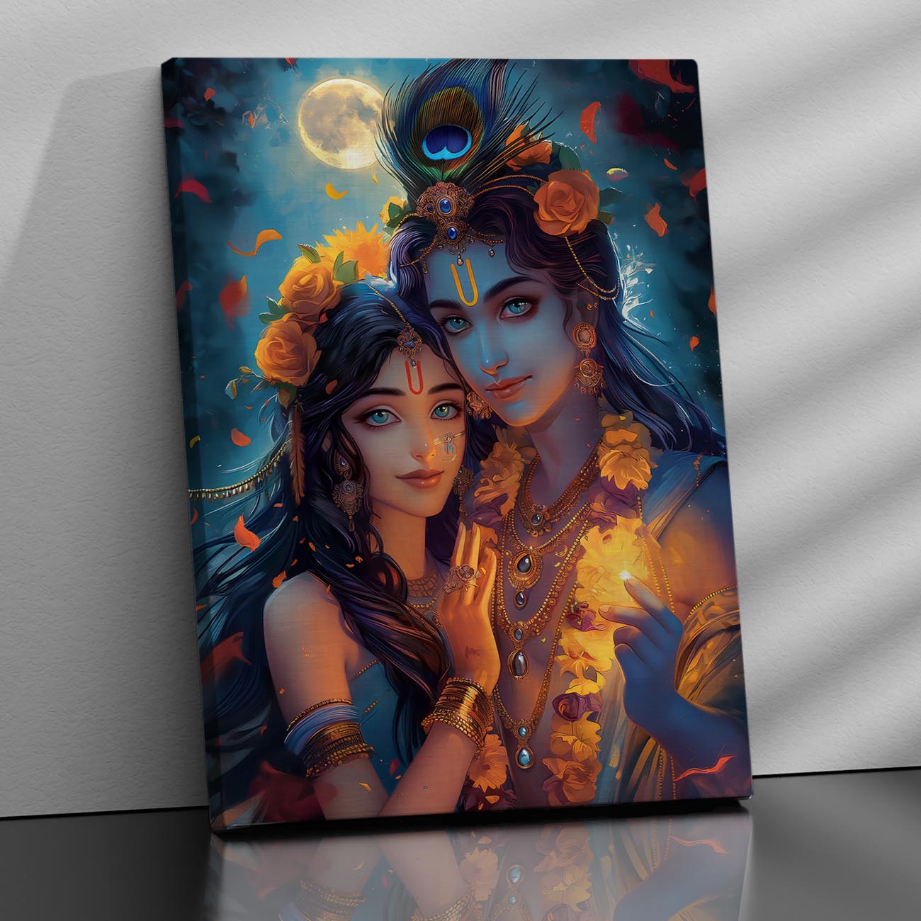 Radha Krishna Canvas Art for Home and Office Wall Decor