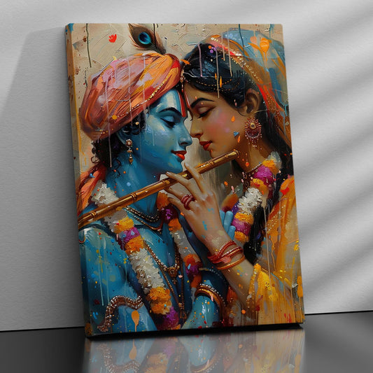 Radha Krishna Canvas Art for Home and Office Wall Decor