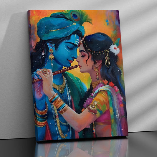 Radha Krishna Canvas Art for Home and Office Wall Decor