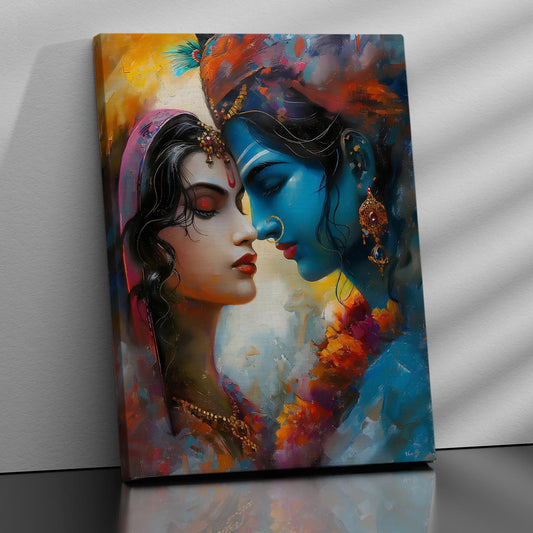 Radha Krishna Canvas Art for Home and Office Wall Decor