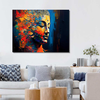 Buddha Art Canvas for Home and Office Wall Decor