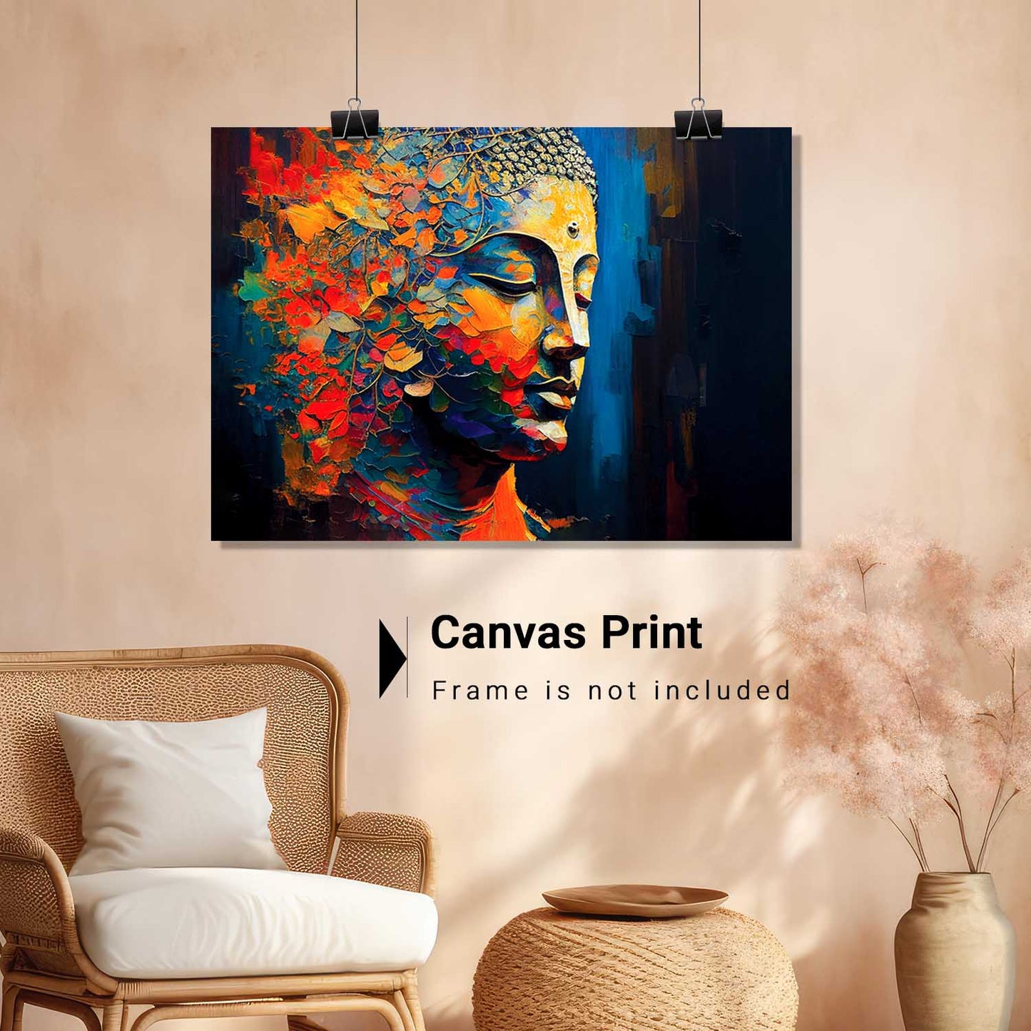 Buddha Art Canvas for Home and Office Wall Decor