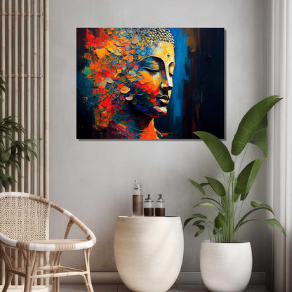 Buddha Art Canvas for Home and Office Wall Decor