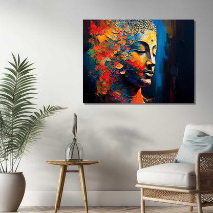 Buddha Art Canvas for Home and Office Wall Decor