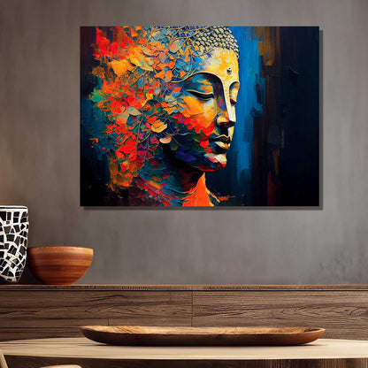 Buddha Art Canvas for Home and Office Wall Decor