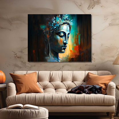 Buddha Art Canvas for Home and Office Wall Decor