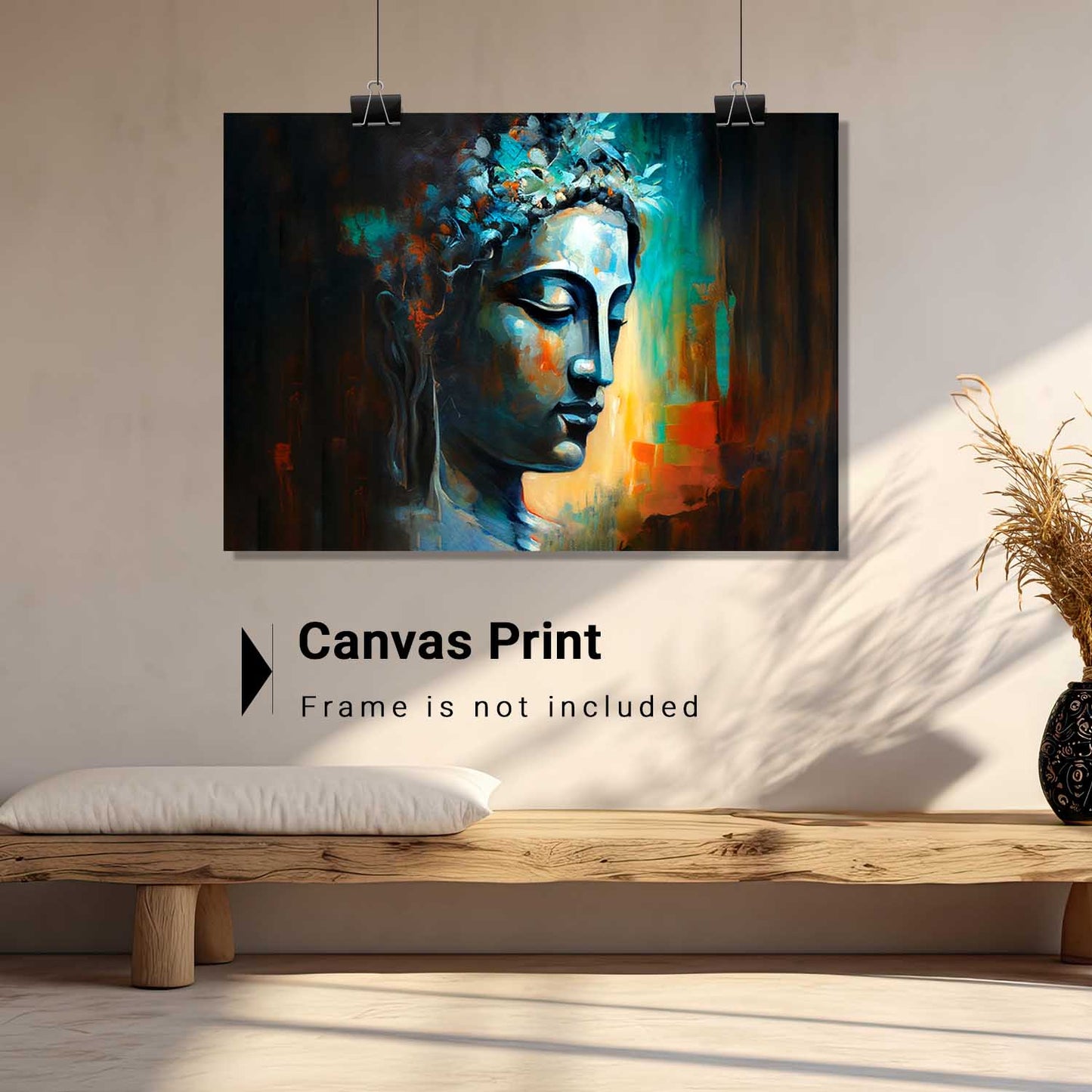 Buddha Art Canvas for Home and Office Wall Decor