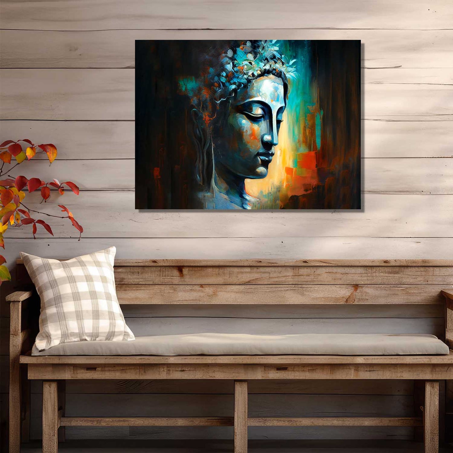 Buddha Art Canvas for Home and Office Wall Decor
