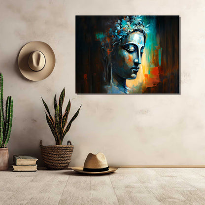 Buddha Art Canvas for Home and Office Wall Decor