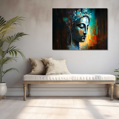 Buddha Art Canvas for Home and Office Wall Decor
