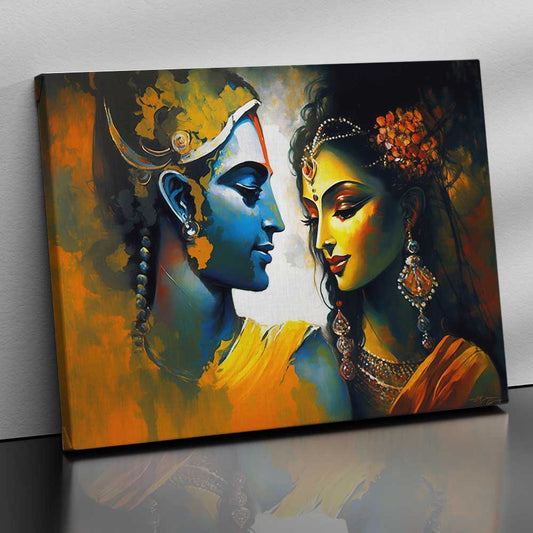 Radha Krishna Canvas Art for Home and Office Wall Decor