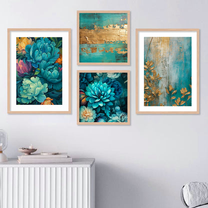 Flora Art Wall Decor Paintings with Frame for Home Decoration