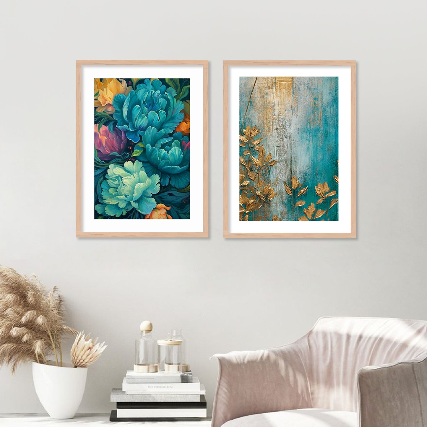 Flora Art Wall Decor Paintings with Frame for Home Decoration
