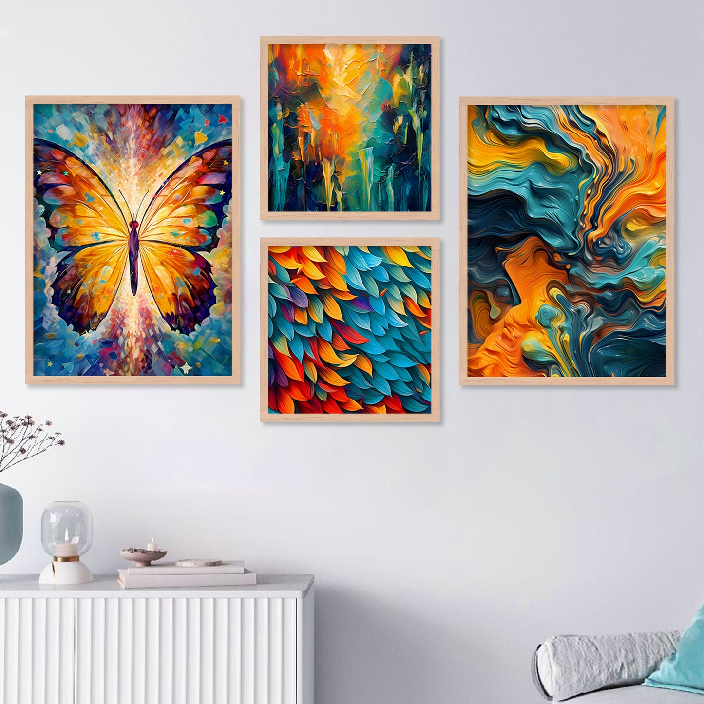 Beautiful Butterfly Art Painting for Home Wall Decoration